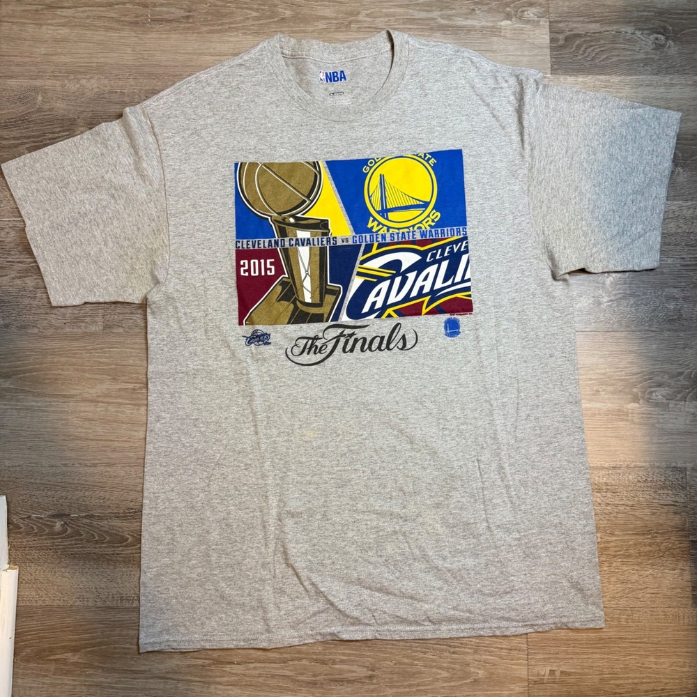NBA 2015 Finals Cleveland Cavaliers vs Golden State Warriors T-Shirt Gray XL